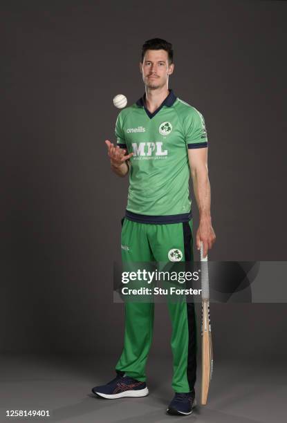 George Dockrell poses for a portrait during the Ireland One Day International Squad Photo call at Ageas Bowl on July 24, 2020 in Southampton, England.