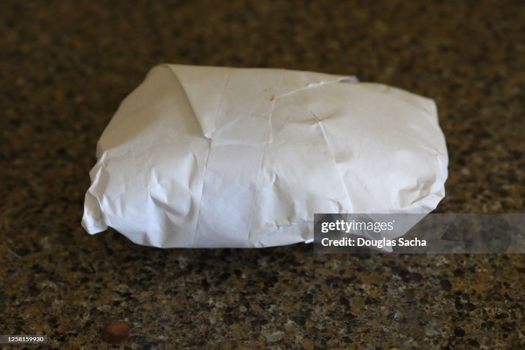 Butchers paper with fresh meat product wrapped for purchase