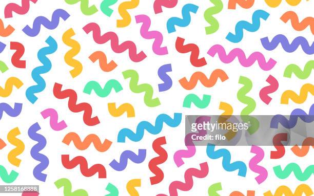 seamless party celebration confetti background - rainbow confetti stock illustrations