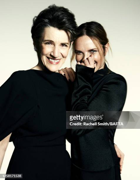 Actors Harriet Walter and Rebecca Ferguson are photographed at BAFTA's television awards with P&O Cruises on May 14, 2023 in London, England.