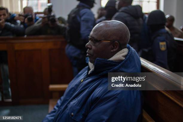 Rwandan genocide suspect Fulgence Kayishema appears in court after arrested in Cape Town, South Africa on May 26, 2023. Kayishema accused of...