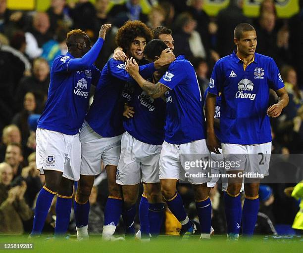 During the Carling Cup Third Round match between Everton and West Bromwich Albion at Goodison Park on September 21, 2011 in Liverpool, England.