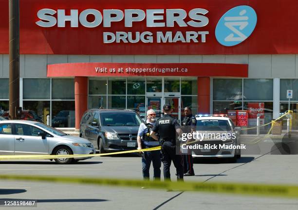 Plaza at Central Park Drive and Grenoble Blvd was the scene of a shooting this afternoon with one young woman transferred to hospital. Peel Police...