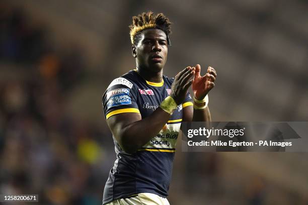 Leeds Rhinos' Justin Sangare applauds the fans after the final whistle in the Betfred Super League match at Headingley Stadium, Leeds. Picture date:...