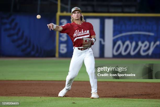 Alabama Crimson Tide infielder Jim Jarvis during the 2023 SEC Baseball Tournament game between the Alabama Crimson Tide and the Vanderbilt Commodores...