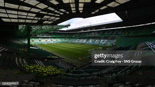 General Stadium View during a cinch Premiership match between Celtic and Aberdeen at Celtic Park, on May 27 in Glasgow, Scotland.