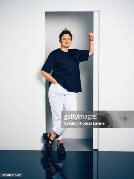 Film Director Alice Rohrwacher of the film "La Chimere" poses for a portrait shoot during the 76th Cannes Film Festival on May 26, 2023 in Cannes,...