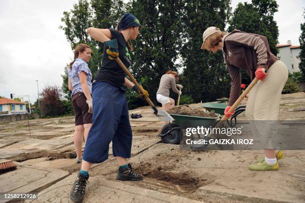 Participants of a summer camp, which is organized by the German association Action Reconciliation Service for Peace and in cooperation and under the...