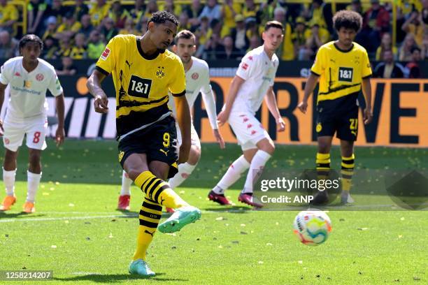 Sebastien Haller of Borussia Dortmund during the Bundesliga game between Borussia Dortmund and 1 FSV Mainz 05 at the Signal Iduna Park on May 27,...