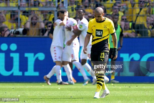 Donyell Malen of Borussia Dortmund during the Bundesliga game between Borussia Dortmund and 1 FSV Mainz 05 at Signal Iduna Park on May 27, 2023 in...