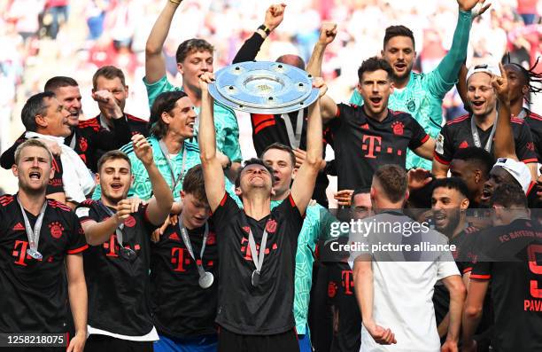 May 2023, North Rhine-Westphalia, Cologne: Soccer: Bundesliga, 1st FC Cologne - Bayern Munich, Matchday 34, RheinEnergieStadion. Bayern's Thomas...