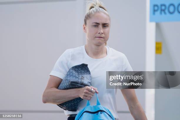 Steph Houghton of Manchester City arriving at the Academy Stadium during the Barclays FA Women's Super League match between Manchester City and...