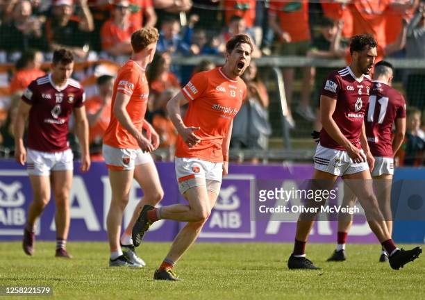 Armagh , United Kingdom - 27 May 2023; Andrew Murnin of Armagh celebrates after scoring a late point during the GAA Football All-Ireland Senior...