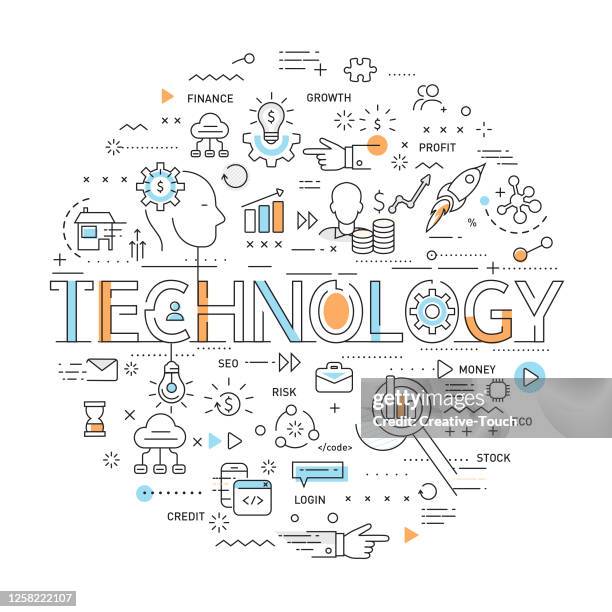 64-technology - content generation icon stock illustrations