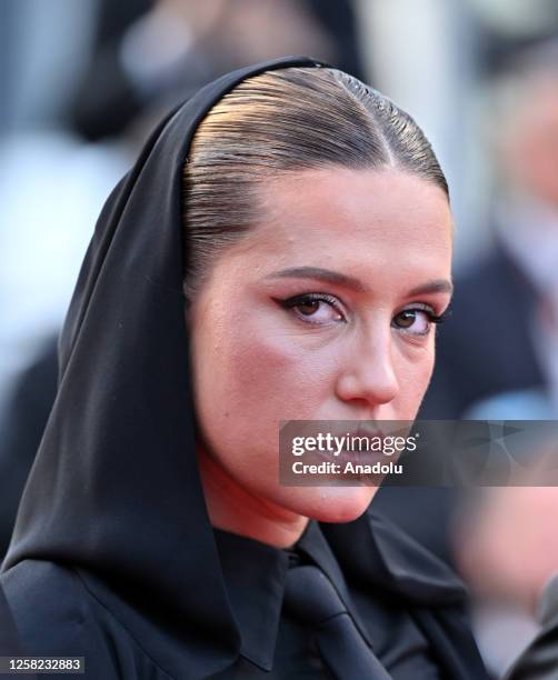 French actress Adele Exarchopoulos arrives for the Closing Ceremony and the screening of the film "Elemental" during the 76th Cannes Film Festival at...