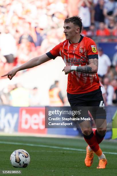 Luton Town's Alfie Doughty during the Sky Bet Championship Play Off Final match between Coventry City and Luton Town at Wembley Stadium on May 27,...