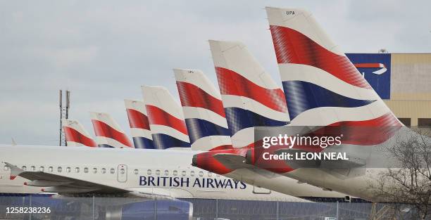 British Airways planes are grounded at Heathrow Airport on March 28 on the second day of a four-day strike, bringing further travel disruption with...