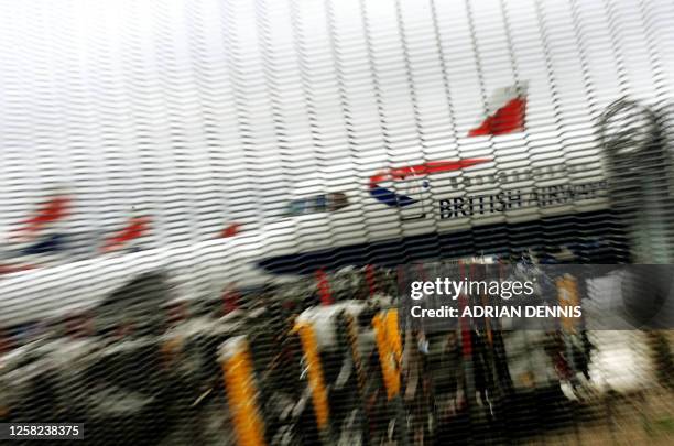 British Airways aircraft sits parked at London Heathrow Airport during the third day of a four-day strike, on March 29, 2010. British Airways cabin...
