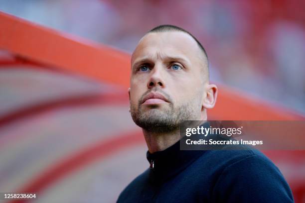 Coach John Heitinga of Ajax during the Dutch Eredivisie match between Fc Twente v Ajax at the De Grolsch Veste on May 28, 2023 in Enschede Netherlands