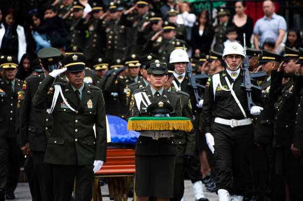 COL: Funeral Honors Police Officer Killed In Attack In Tibu, Colombia