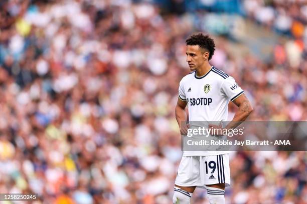 Dejected Rodrigo Moreno of Leeds United after being relegated during the Premier League match between Leeds United and Tottenham Hotspur at Elland...