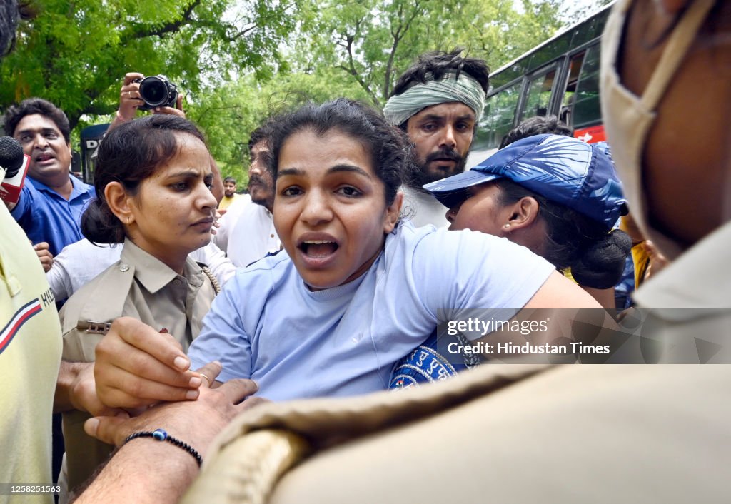 Protesting Wrestlers Detained Trying To March To New Parliament Building, Delhi Police Clears Protest Site