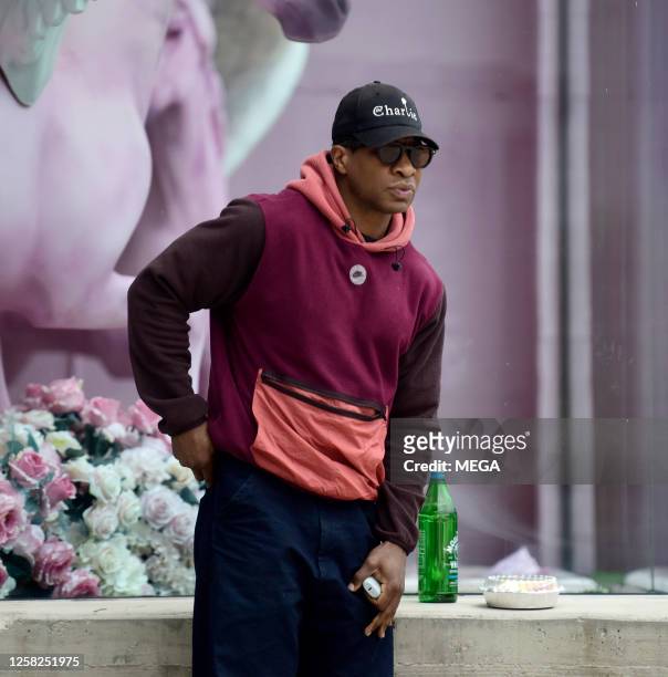 Jonathan Majors is seen out and about on May 26, 2023 in Los Angeles, California.