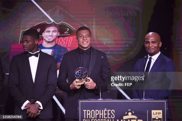 Nuno Alexandre TAVARES MENDES - 07 Kylian MBAPPE - Florent MALOUDA during the ceremony for the UNFP Trophies on May 28, 2023 in Paris, France.