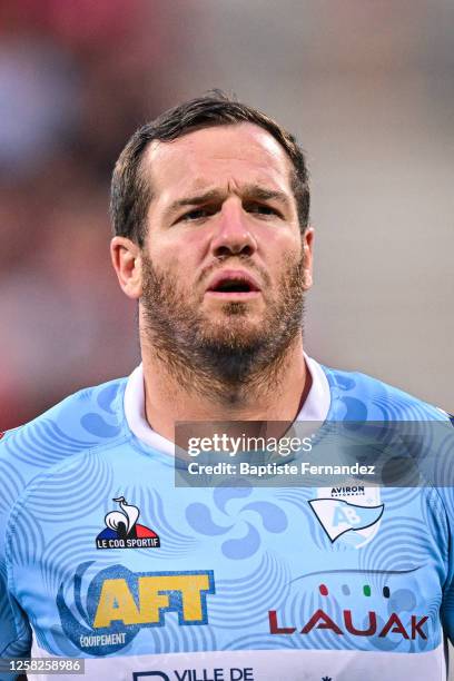 Camille LOPEZ of Bayonne prior to the French Top 14 rugby match between Lyon and Bayonne at MATMUT Stadium on May 28, 2023 in Lyon, France.