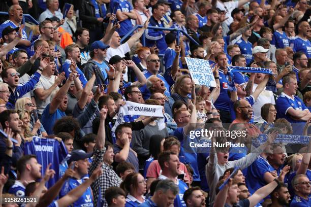 Leicester fans ahead of kickoff during the Premier League match between Leicester City and West Ham United at the King Power Stadium, Leicester on...