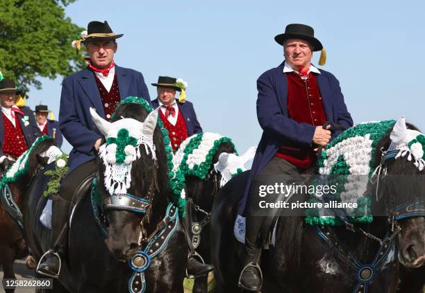 May 2023, Bavaria, Bad Kötzting: Hubert Aiwanger , Bavarian Minister of Economic Affairs, and Christian Bernreiter , Bavarian Minister of Housing,...