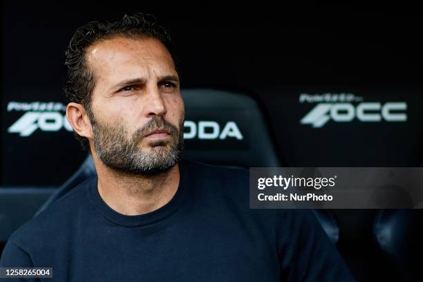 Ruben Baraja head coach of Valencia CF looks on prior to the LaLiga Santander match between Valencia CF and RCD Espanyol at Mestalla stadium, May 28...