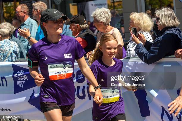 Participants start at the Royal Run event on May 29, 2023 in Nykobing Falster, Denmark. The event began in May 2018 as part of the Crown Prince's 50...