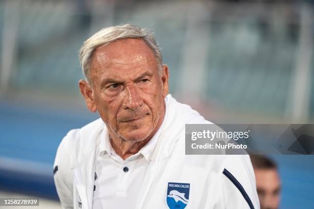 Zdenek Zeman during the first leg match between Pescara and Virtus Entella valid for the second national round of the Serie C football playoffs, on...