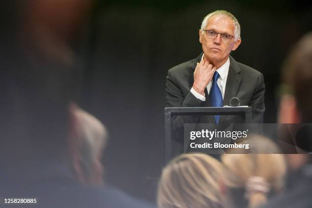 Carlos Tavares, chief executive officer of Stellantis NV, during the inauguration of the Automotive Cells Company gigafactory in Douvrin, France, on...