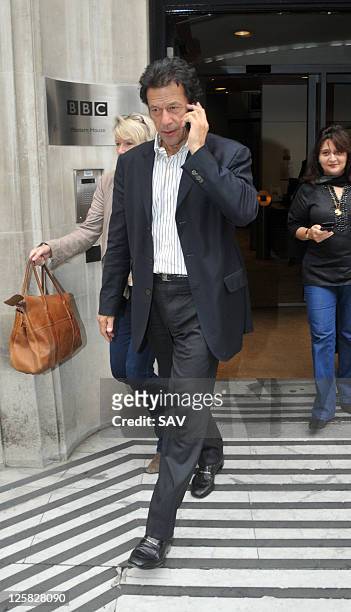 Imran Khan is seen at Radio 2 on September 21, 2011 in London, England.