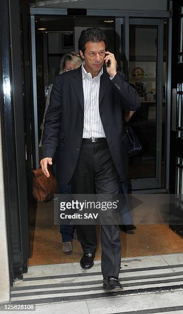 Imran Khan is seen at Radio 2 on September 21, 2011 in London, England.