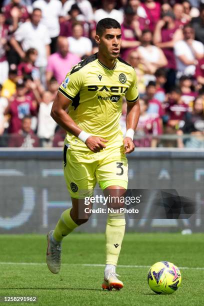 Adam Masina of Udinese Calcio during the Serie A match between US Salernitana and Udinese Calcio at Stadio Arechi on May 27, 2023 in Salerno, Italy.