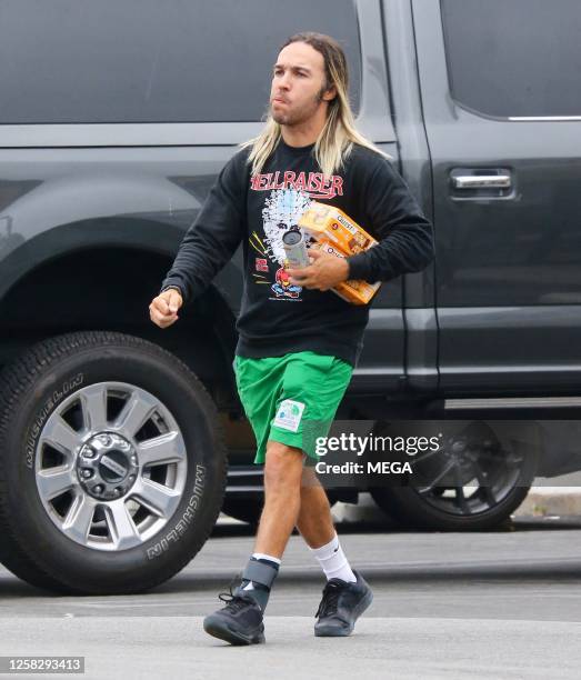 Pete Wentz is seen out and about on May 28, 2023 in Studio City, California.