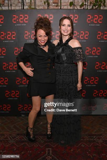Cast members Jaime Winstone and Sophia Bush attend an after party celebrating the new cast press night of '2:22 A Ghost Story" at Sophie's Soho on...