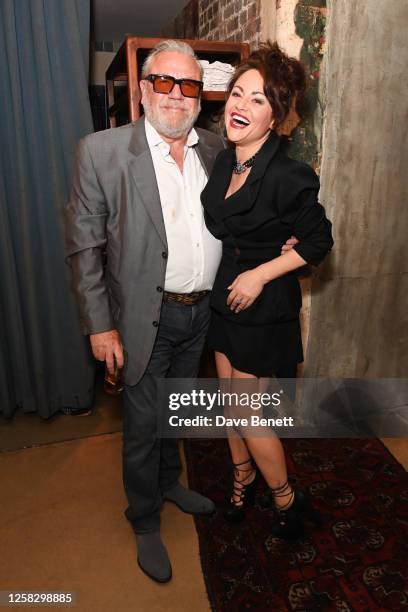 Ray Winstone and Jaime Winstone attend an after party celebrating the new cast press night of '2:22 A Ghost Story" at Sophie's Soho on May 30, 2023...