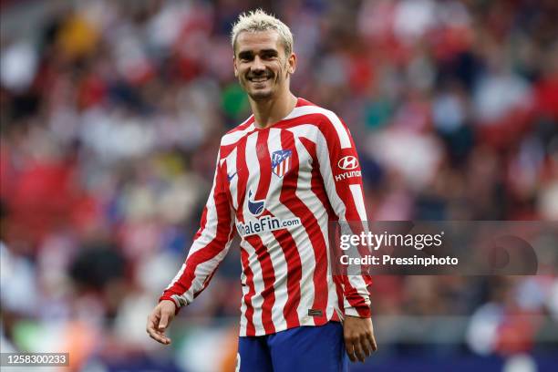 Antoine Griezmann of Atletico de Madrid during the La Liga match between Atletico de Madrid and Real Sociedad played at Civitas Metropolitano Stadium...