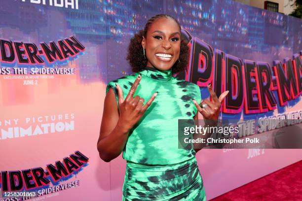 Issa Rae at the premiere of "Spider-Man: Across the Spider-Verse" held at Regency Village Theatre on May 30, 2023 in Los Angeles, California.