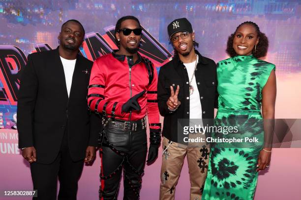 Daniel Kaluuya, Offset, Metro Boomin and Issa Rae at the premiere of "Spider-Man: Across the Spider-Verse" held at Regency Village Theatre on May 30,...