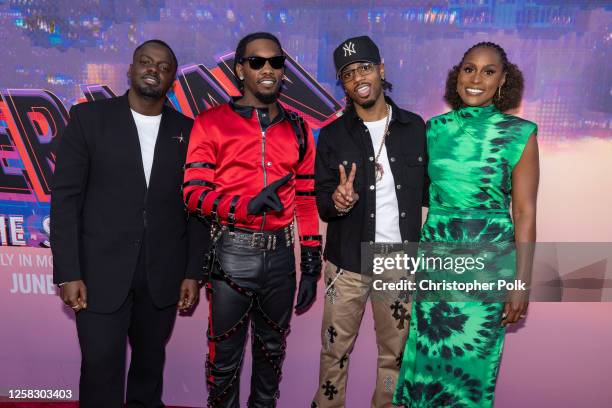 Daniel Kaluuya, Offset, Metro Boomin and Issa Rae at the premiere of "Spider-Man: Across the Spider-Verse" held at Regency Village Theatre on May 30,...