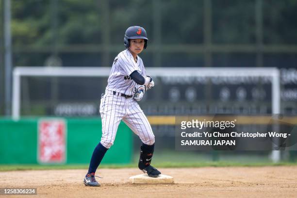 Outfielder Miwa Tanaka of Team Japan is seen on arrival at the
