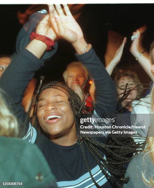 Patrice Davis sings and dances minutes after the witnesses left the Walls Unit. She is with the Life Way Church, Karla Faye's church in Hungerford,...