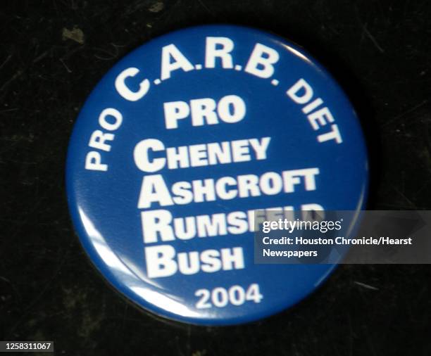 Buttons found during the Republican Convention at Madison Square Garden in New York City Wednesday, September 1, 2004. . HOUCHRON CAPTION : SECNEWS:...