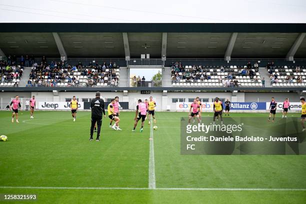 Of Juventus during a training session at JTC on May 31, 2023 in Turin, Italy.