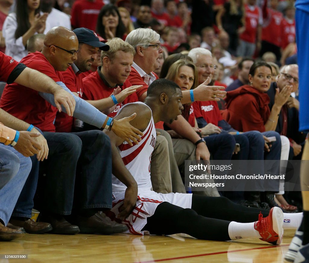 Jones Houston Rockets Houston Rockets forward Terrence Jones landed in the front row during ...
